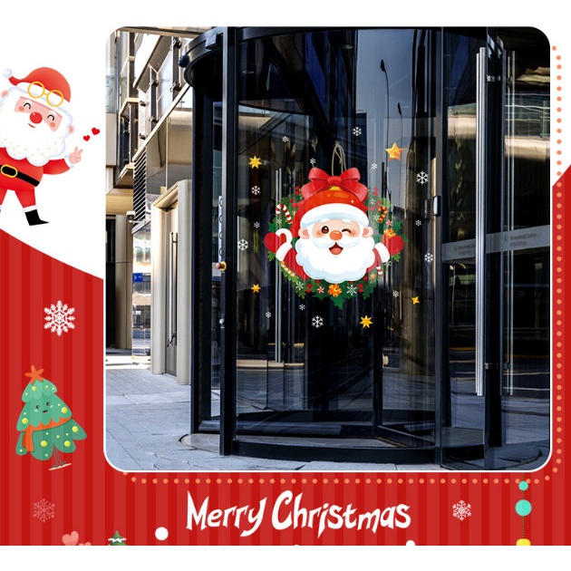 Decal trang trí Noel - Vòng nguyệt quế nhỏ