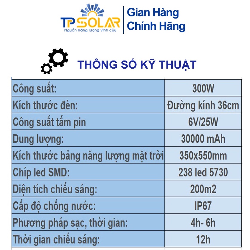 Đèn Ốp Trần Năng Lượng Mặt Trời TPSolar TP-A100N TP-A200N TP-A300N 3 Công Suất 100W 200W 300W Cảm Biến Tự Động