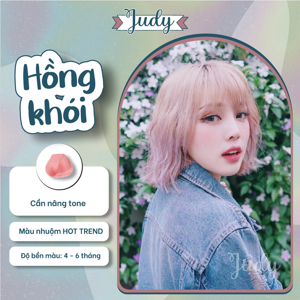 Thuốc nhuộm tóc Hồng khói + tặng oxy trợ nhuộm|Judyhairs