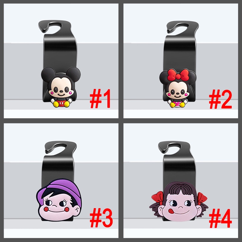 1 Móc Treo Đồ Gắn Sau Ghế Xe Hơi Họa Tiết Hoạt Hình Dễ Thương Đa Năng