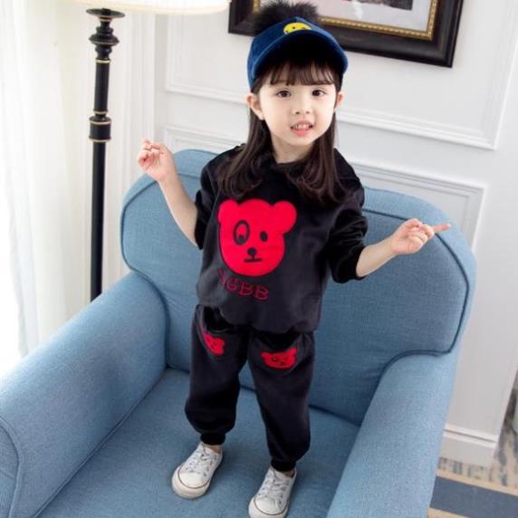 ⚡ Sale Sốc ⚡ - Bộ trẻ em dài tay, quần áo thu đông. Cotton nỉ da cá giữ ấm thu đông - XG058