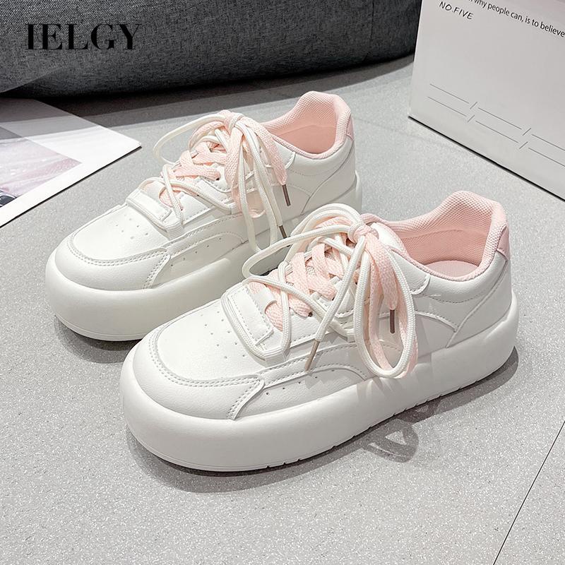 IELGY Giày Sneaker Đế Dày Hai Dây Cột Dây Thời Trang Cho Nữ