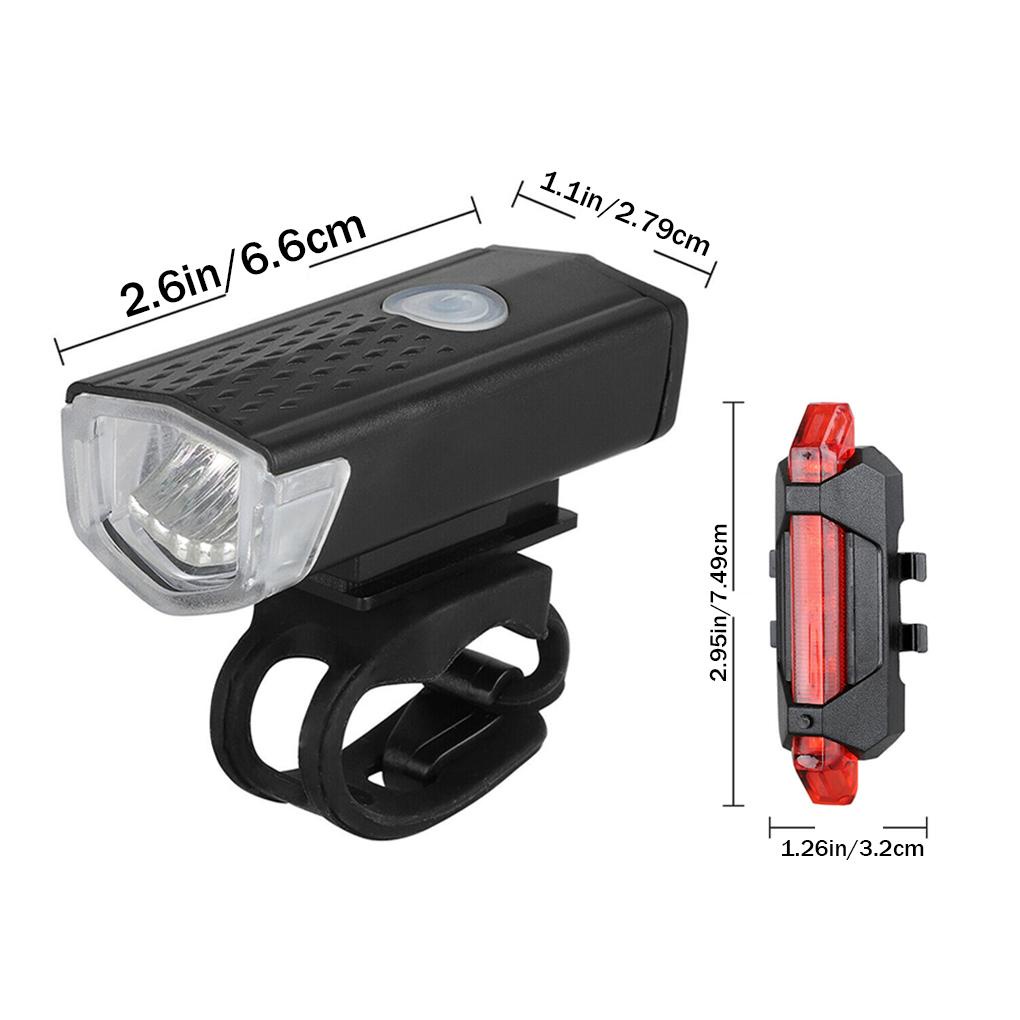 Bộ Đèn Pha LED USB Phía Trước Và Sau Cho Xe Đạp