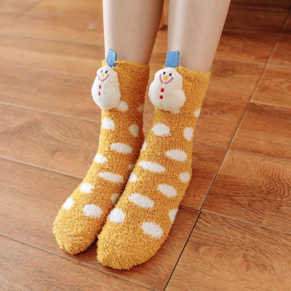 AROMA Vớ Nữ In Họa Tiết Giáng Sinh Dễ Thương Phong Cách Harajuku Nhật Bản