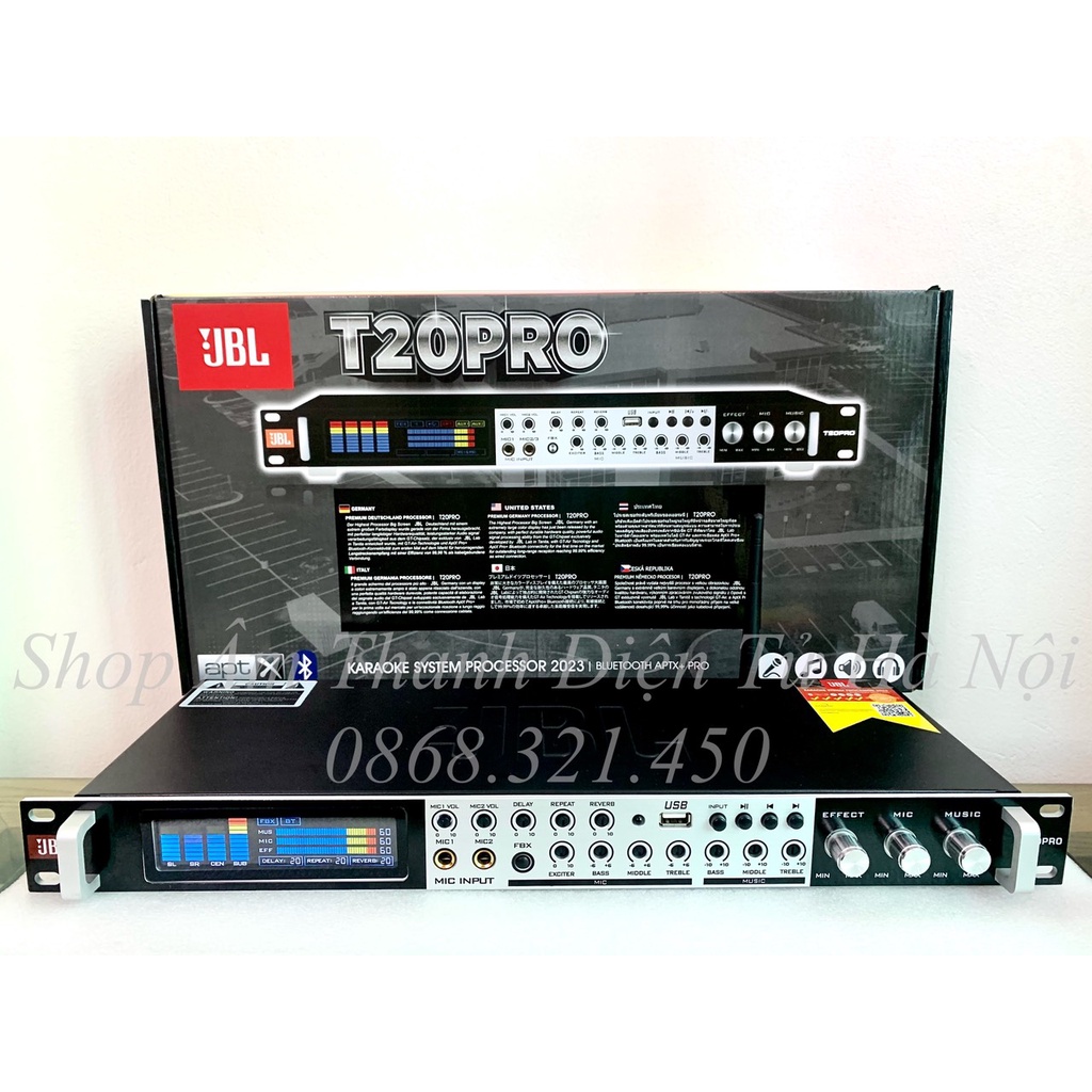 Vang T20 PRO 2023 Có Reverb  Chống Hú Tốt, Vang Nhại Mượt Mà. Có Bluetooth, Quang Học.