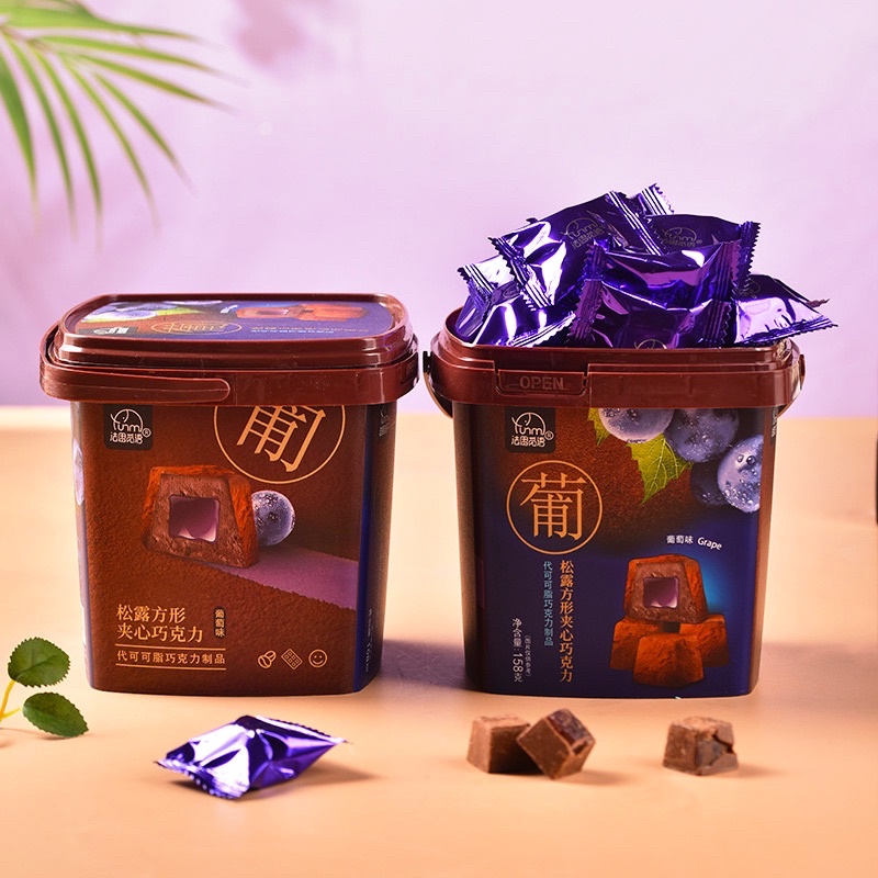 Hộp Socola Nama Tươi Nhân Trái Cây Siêu Ngon, Chocolate Nhân 3 Vị Hoa Quả 158g Sang Xịn