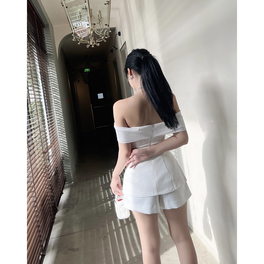BBSTORE'S Áo Peplum Trễ Vai Xoắn Ngực Thời Trang Đi Tiệc Cực Xinh -A1325