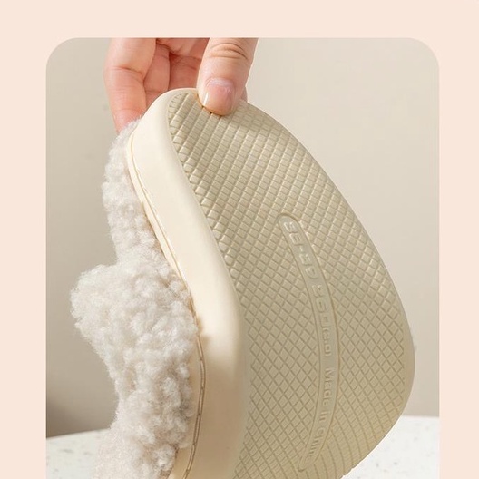 ⚡HOT SALE⚡ CHZK Mùa thu và mùa đông trong nhà bông dép, không trượt cộng với nhung dép, dép nữ