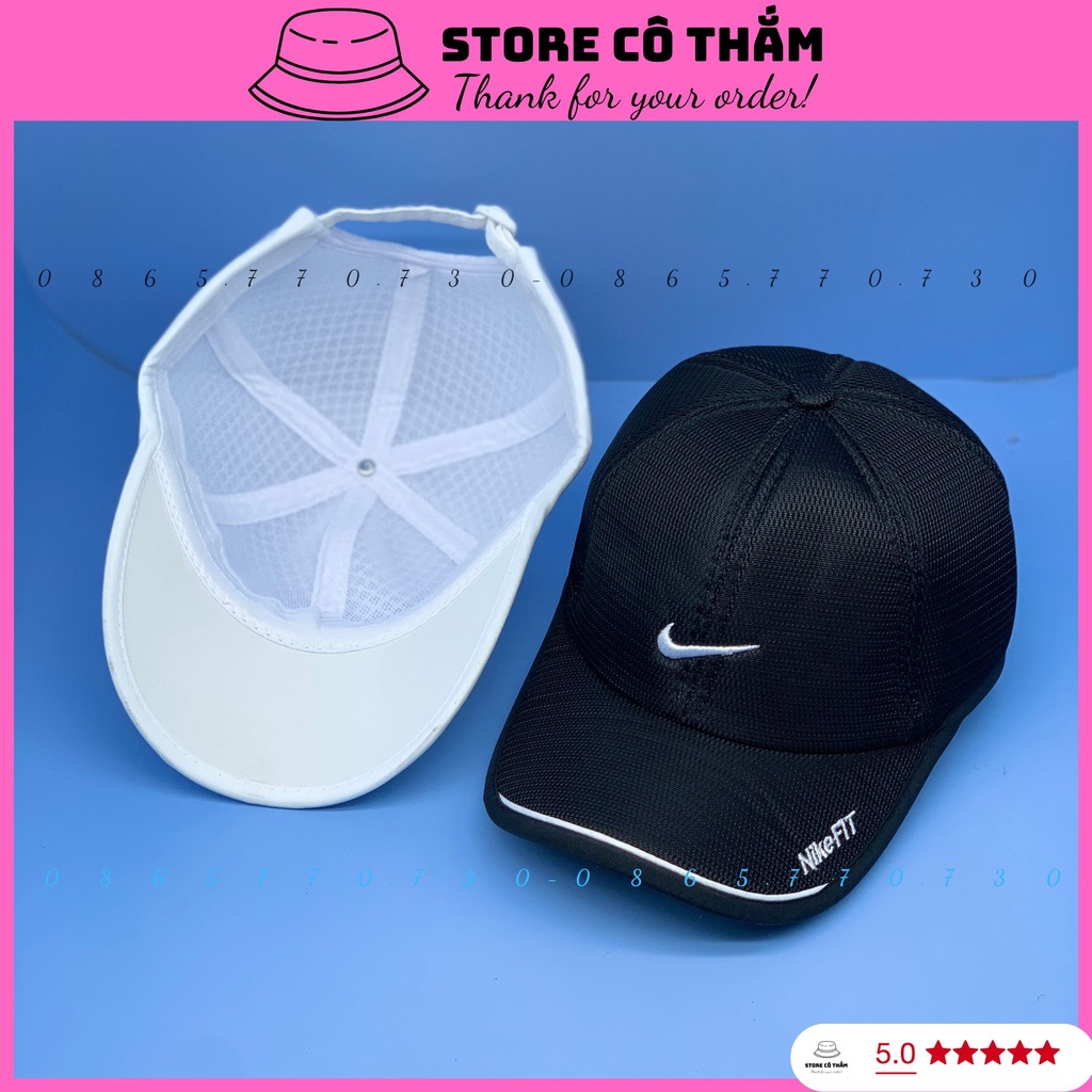 Nón Kết Thể Thao Thêu Logo NAI Chất Lưới Thoáng Mát, Mũ Lưỡi Trai Tennis Sành Điệu 2 màu Thể thao