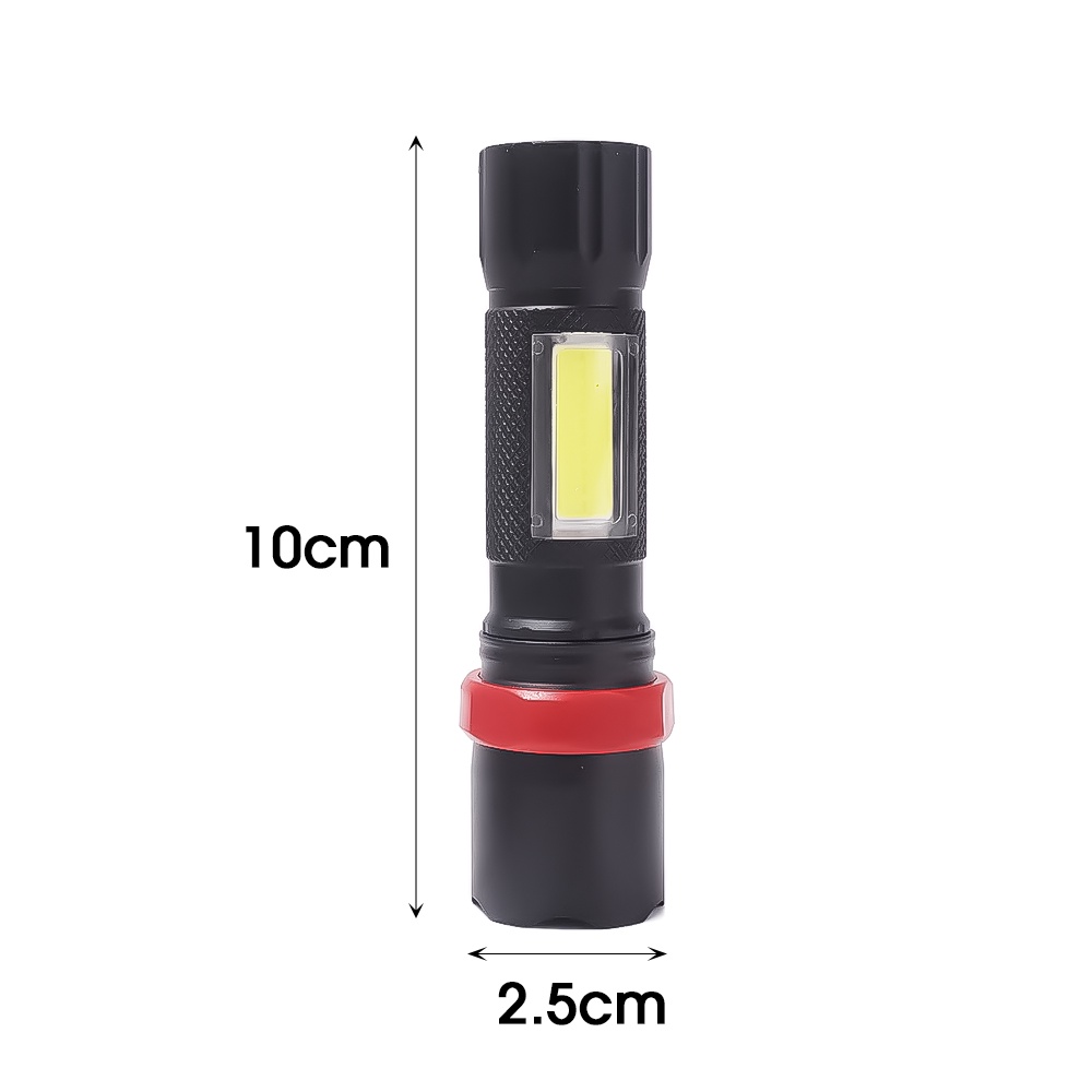 Đèn Pin LED 3 Chế Độ Siêu Sáng Chống Thấm Nước Sạc Cổng USB Tiện Dụng