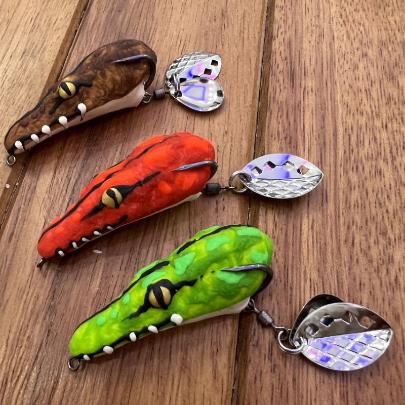 mồi giả nhái hơi cá sấu, mồi nổi