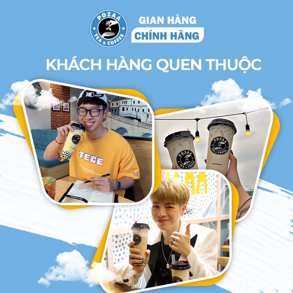 Trân châu đen, trắng, hoàng kim POZAA TEA nguyên liệu tự nấu trà sữa đơn giản, tại nhà dễ làm