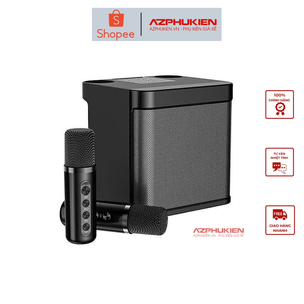 Loa karaoke bluetooth mini SU-YOSD Ys-203 Ys203 chính hãng tặng 1 phần quà ngẫu nhiên - Tặng kèm 2 micro
