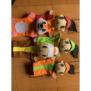 Rối bằng tay truyện 3 cô gái HandMade ( rối nỉ mềm)