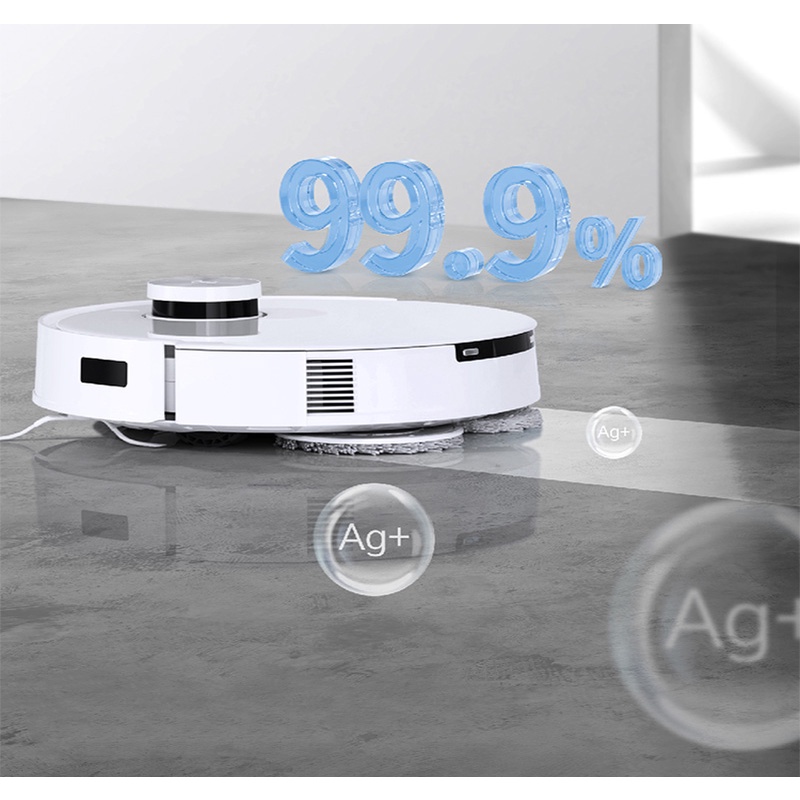 Robot hút bụi lau nhà Ecovacs Deebot T10 Turbo - Trắng Bản Quốc tế - App Tiếng Việt, hàng chính hãng full VAT