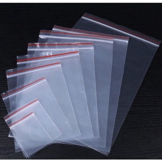 100gram / 1 lạng Túi zip, zipper chỉ đỏ nhiều size