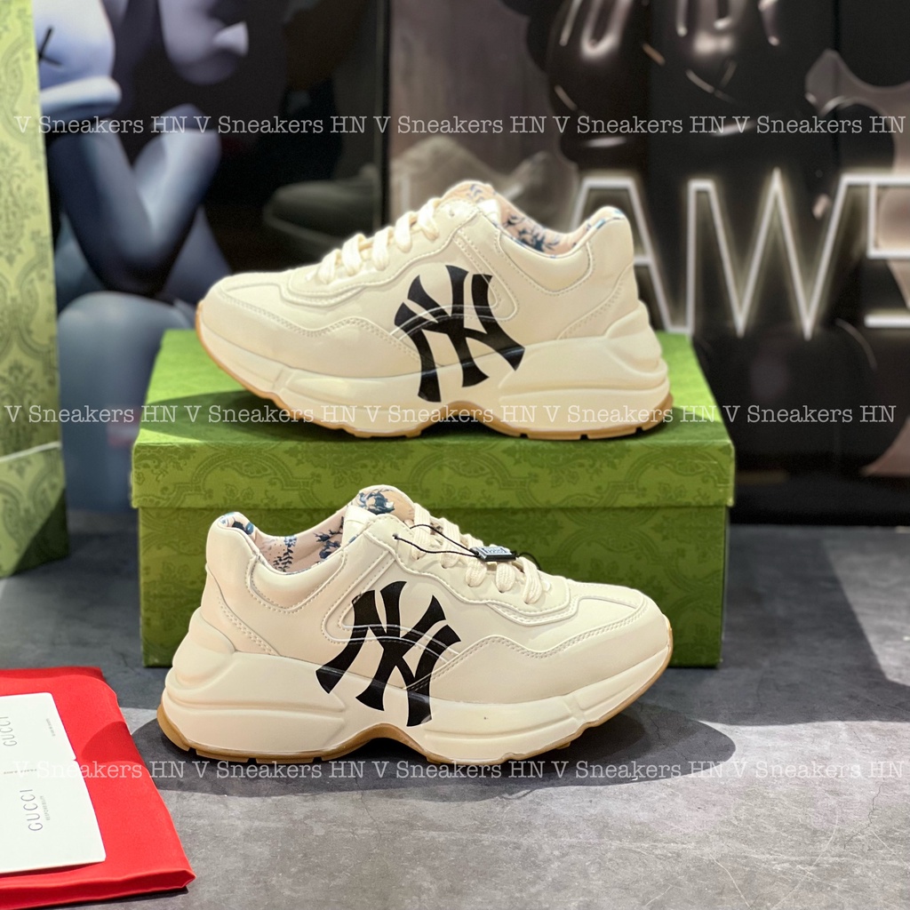 Giày Sneaker Gucci Chunky NY Thời Trang Độn Đế Bản Cao Cấp Full Bill Tag Mac Đầy Đủ Xịn Ảnh Thật Full Box