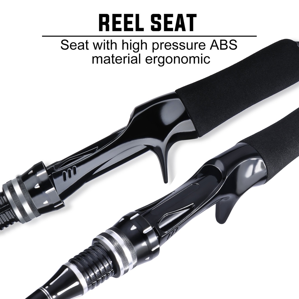 Cần câu Mới 1,8 m / 6ft 2 bagian Quay / Đúc Cần câu bằng sợi carbon EVA Tay cầm Câu cá