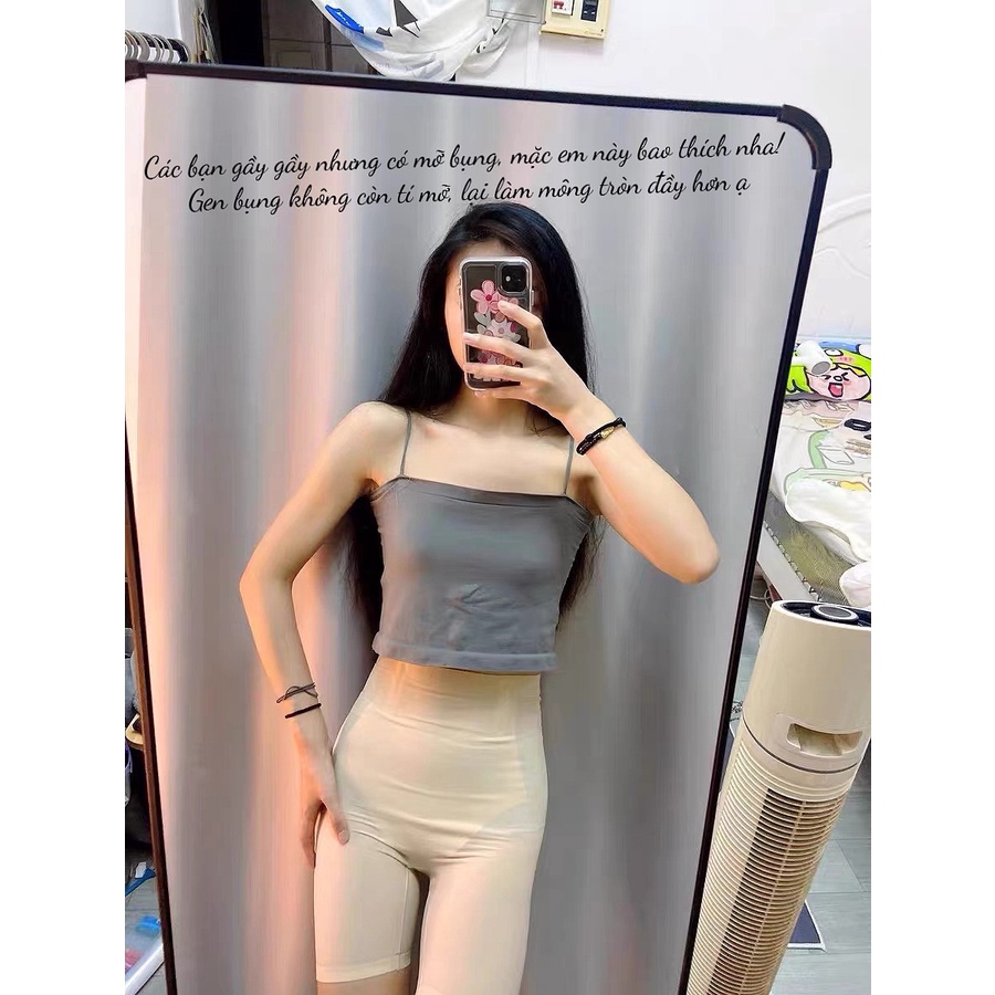 Quần định hình điêu khắc body gen mỡ bụng làm eo thon quần nâng mông, gọn đùi chống cuộn thoáng khí không đường viền