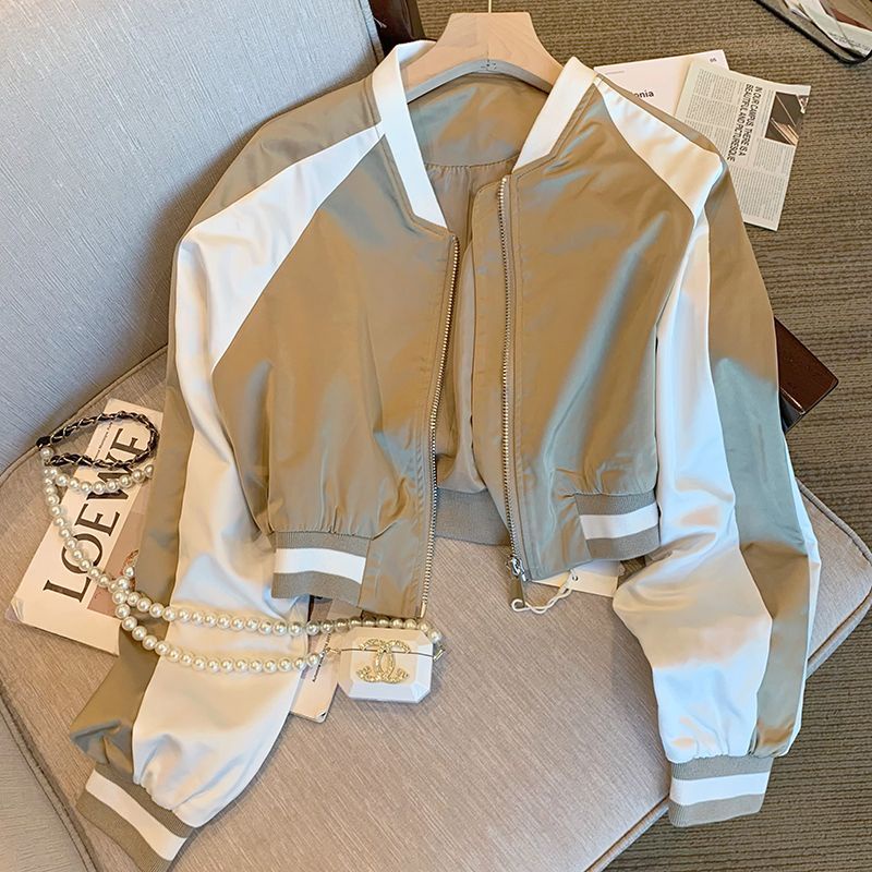 Áo Khoác Bóng Chày Dáng Ngắn Phong Cách Retro Mỹ Thời Trang Mùa Thu 2022 Mới