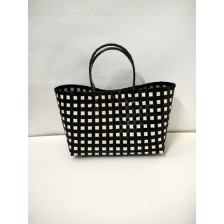 Combo 2 giỏ đan tay, 1 caro ô 35cm, 1 chéo nong đôi size s