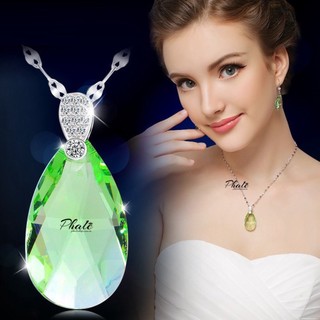 Mặt Dây Chuyền Pha Lê Swarovski Giọt Bầu Size 38mm