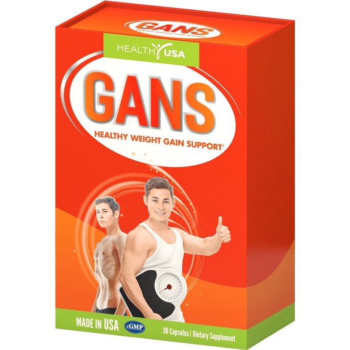 Chính hãng, hoàn tiền 200% healthy usa - gans - bồi bổ, tăng cân - 30 viên - ảnh sản phẩm 1