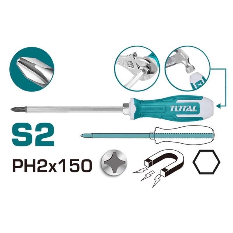 ĐỒ NGHỀ TOTAL Tua vít bake đóng xuyên THGSPH21506