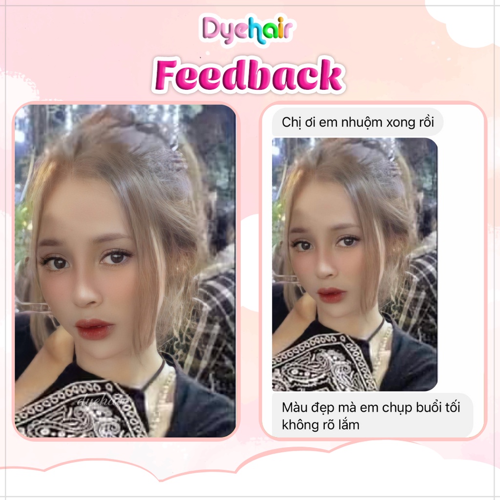 Thuốc nhuôm tóc, thuốc nhuộm tóc NÂU KHÓI , DYE HAIR, tặng kèm oxy trợ dưỡng và bao tay