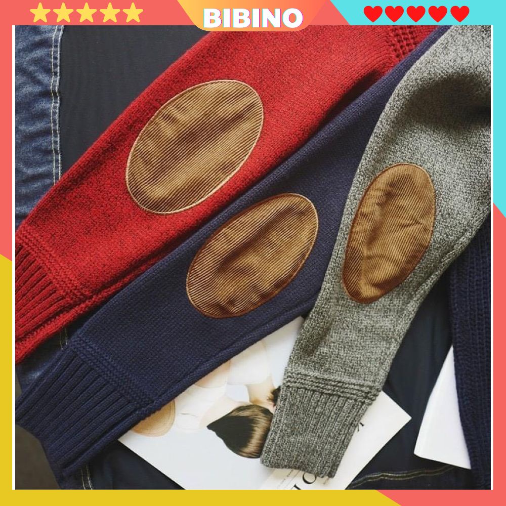 Áo len nam nữ cổ tròn form rộng phong cách hàn quốc trẻ trung vải len cotton dày dặn mềm mịn ấm áp hạt gạo BIBINO