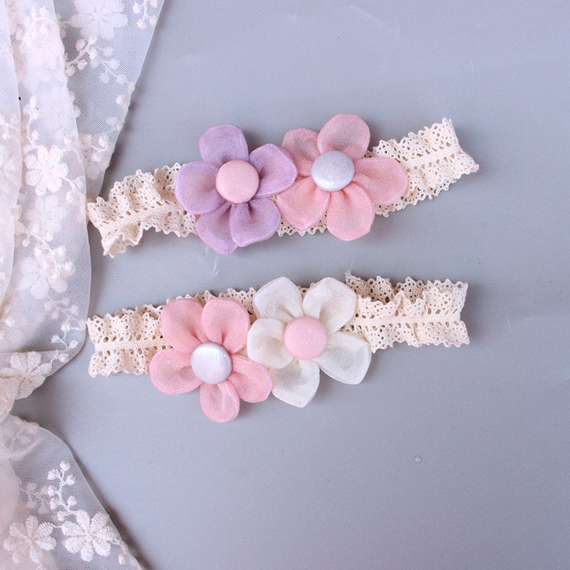 Băng Đô Cài Tóc Đính Hoa Cho Bé Gái