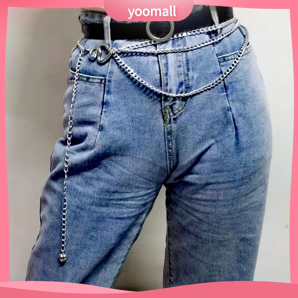 Dây Xích Đeo Hông Nhiều Lớp Hình Trái Tim Thời Trang Có Thể Điều Chỉnh Cho Nữ