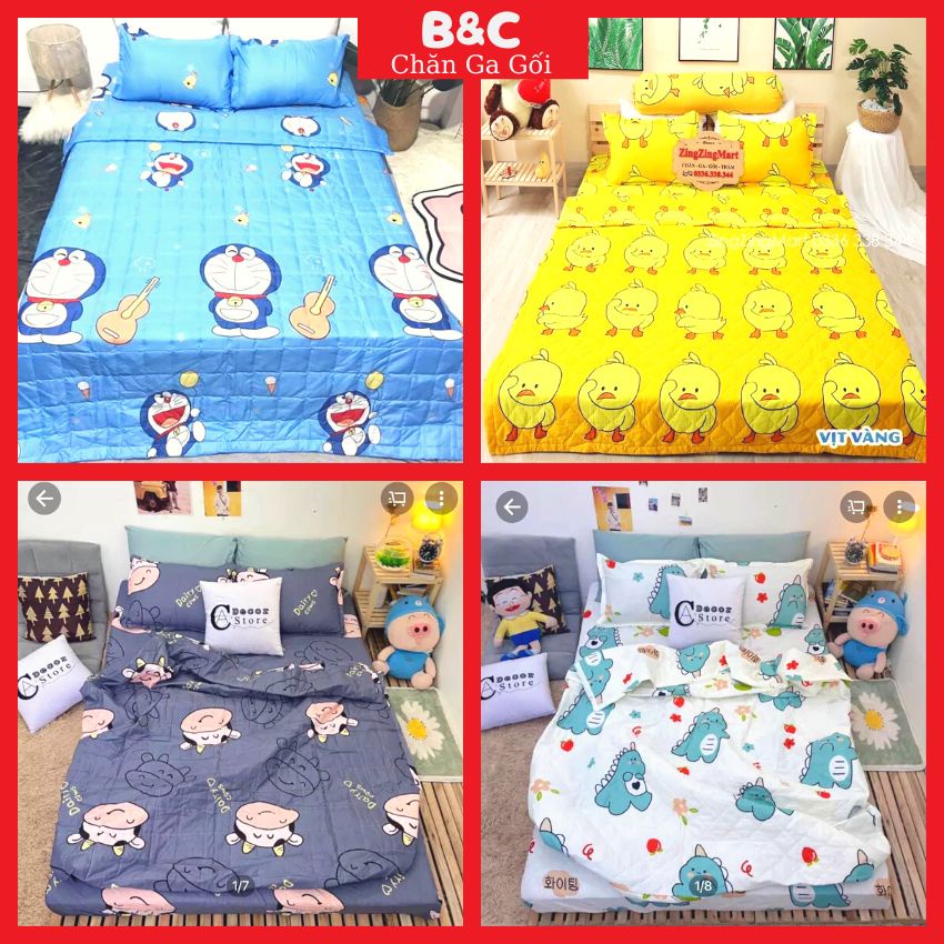 Chăn hè COTTON POLY - Chăn điều hoà trần bông 3 lớp kích thước 1m7-2m (Được chọn mẫu)