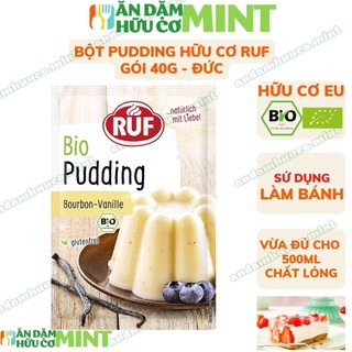Pudding hữu cơ RUF Đức gói 40g, pudding làm bánh cho bé - ăn dặm hữu cơ Mint