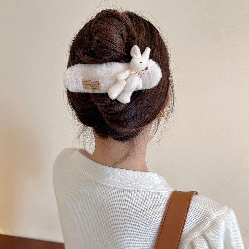 Kẹp Tóc Hình Thỏ Bằng Acrylic Dễ Thương Cho Nữ