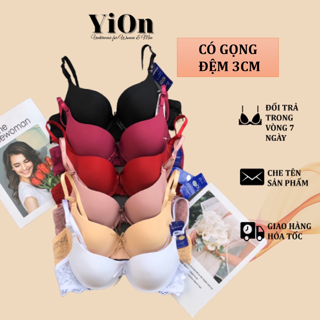 Áo ngực su phối ren có gọng mút vừa Coolakiss Nâng Đẩy siêu quyến rũ YiOn Underwear ASR01
