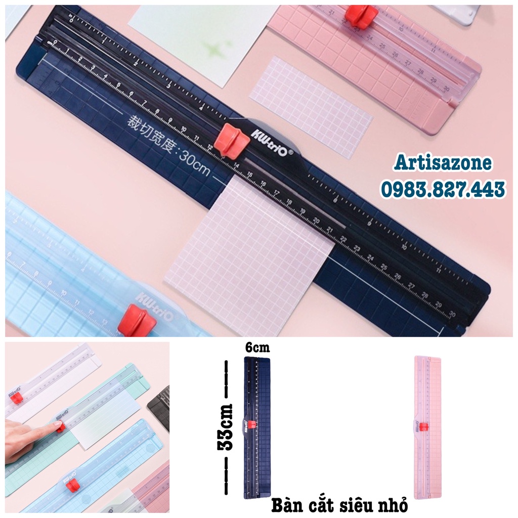 Bàn trượt cắt giấy siêu nhỏ gọn phiên bản mới (KT: 33cm x 6cm) - 01 chiếc