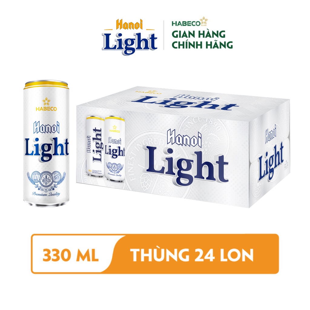 COMBO 2 Thùng 24 lon Bia Hanoi Light – HABECO (330ml/lon)