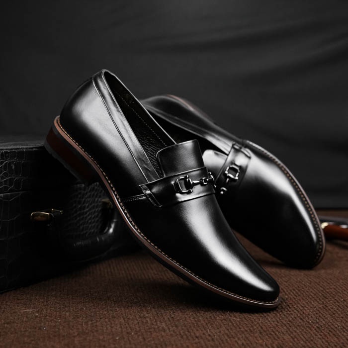 Giày nam đẹp da thật Manzano kiểu lười cho quý ông công sở M66631