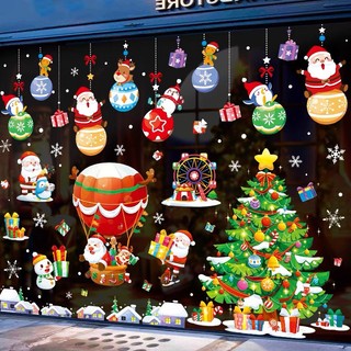Decal noel dán cửa kính tĩnh điện hít - không cần keo km111
