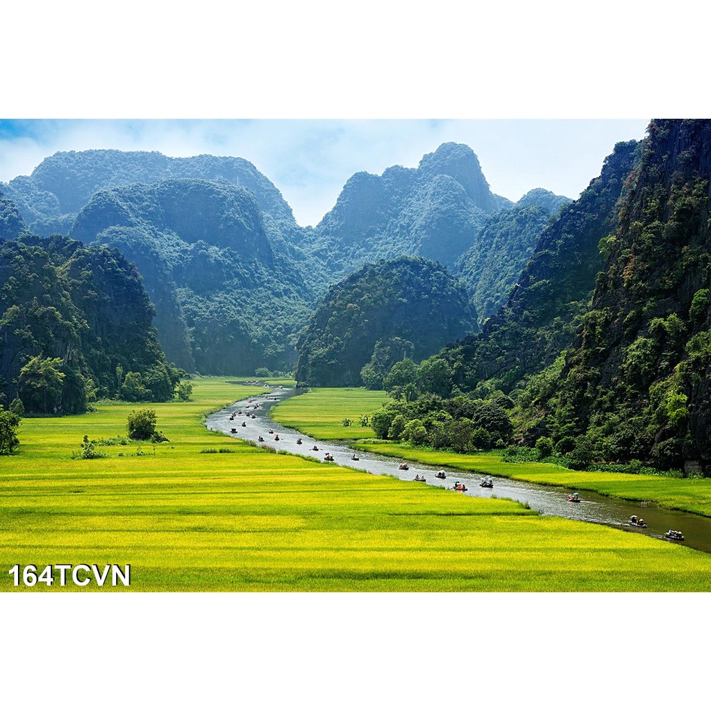 Tranh dán tường 3d thắng cảnh đẹp việt nam - 164TCVN-Phong cảnh thiên nhiên hùng vĩ