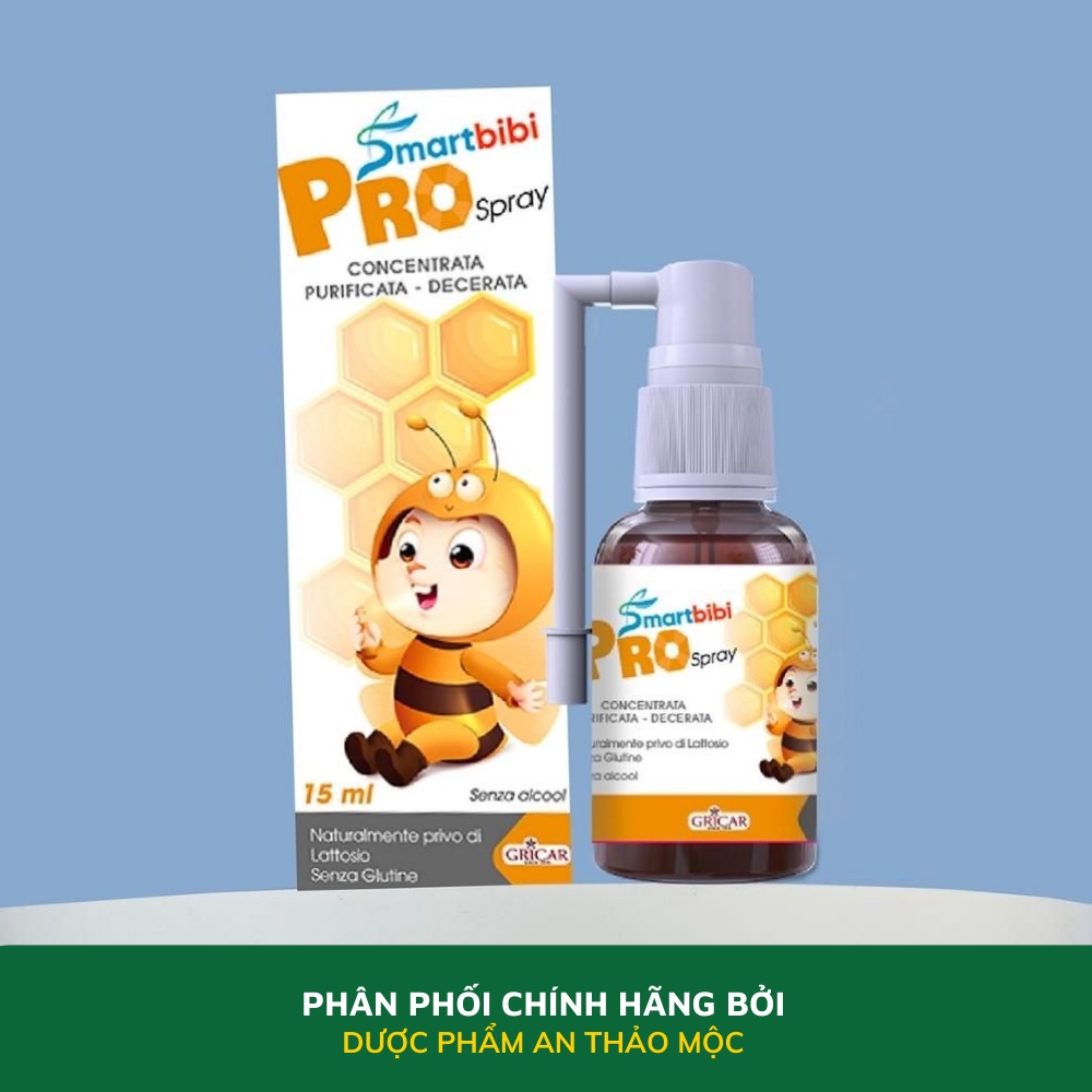 Xịt họng Smartbibi Pro Spray làm dịu giảm ho ngứa đau rát họng hỗ trợ tăng cường sức khỏe đường hô hấp