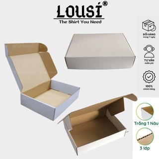 Hộp giấy CARTON nắp gài 3 lớp cao cấp - Hộp đựng quà KRAFT gói hàng tùy theo size sản phẩm