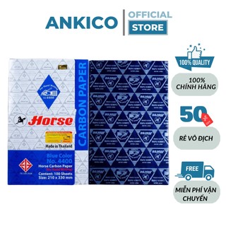 Giấy than Horse A4 màu xanh sao chép văn bản, hoá đơn tiện lợi