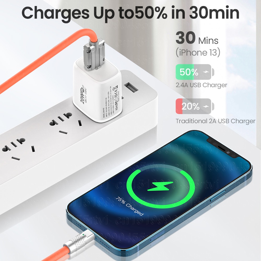 Dây Cáp Sạc USB OD6.0 Cho iPhone 14 13 12 11 Pro Max XS 6s 7 8 Plus