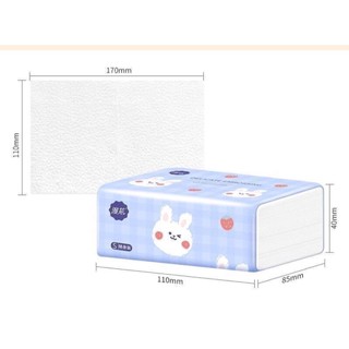 Sp000767 gói 176 tờ giấy ăn con thỏ siêu dai