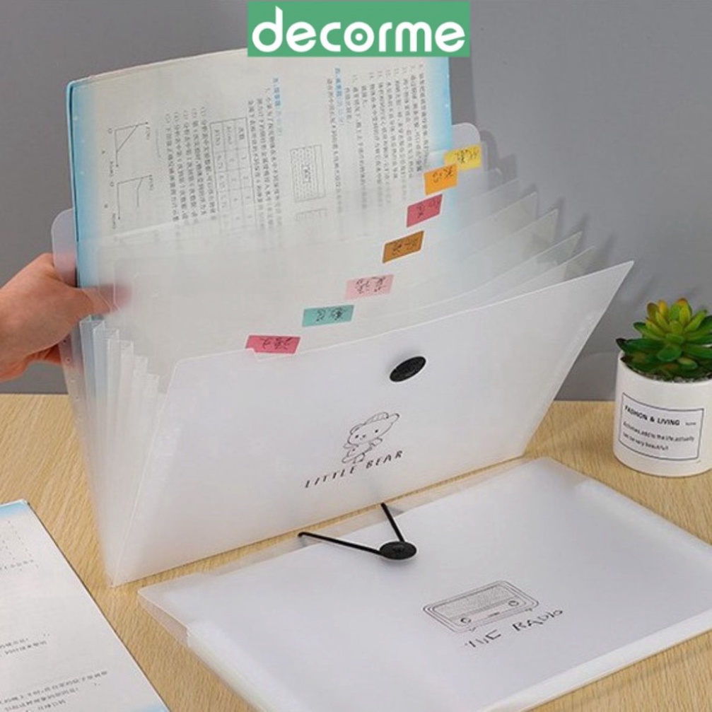 Túi đựng tài liệu DecorMe tệp đựng tài liệu nhiều ngăn kẹp file túi đựng tài liệu A4 phụ kiện văn phòng phẩm Lucky .