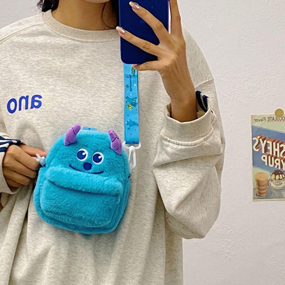 Túi Đeo Vai Hình Gấu / Dâu Tây Phủ Lông Dễ Thương Thời Trang Mùa Thu Cho Nữ
