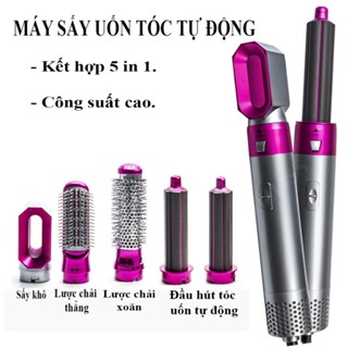 Máy làm tóc 5 in 1 uốn xoăn phồng sấy - Máy sấy uốn tóc tạo kiểu đa năng mini 3 mức nhiệt hàn quốc hàng chính hãng _U1
