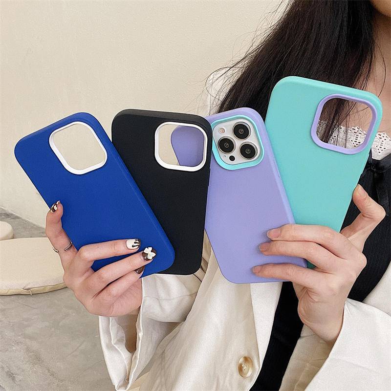 Ốp Điện Thoại Màu Kẹo 3 Trong 1 Cho iPhone 11 Pro MAX X XS MAX XR 7 8 6 6S Plus SE 2022 2020